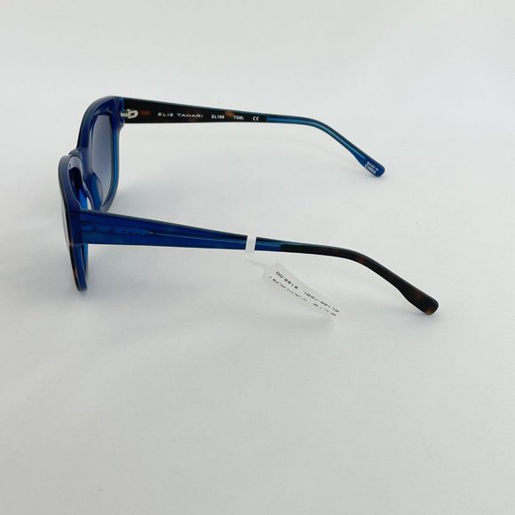 Elie Tahari Brown Tortoise & Blue Stud Accent Sunglasses MSRP $185 main image 7